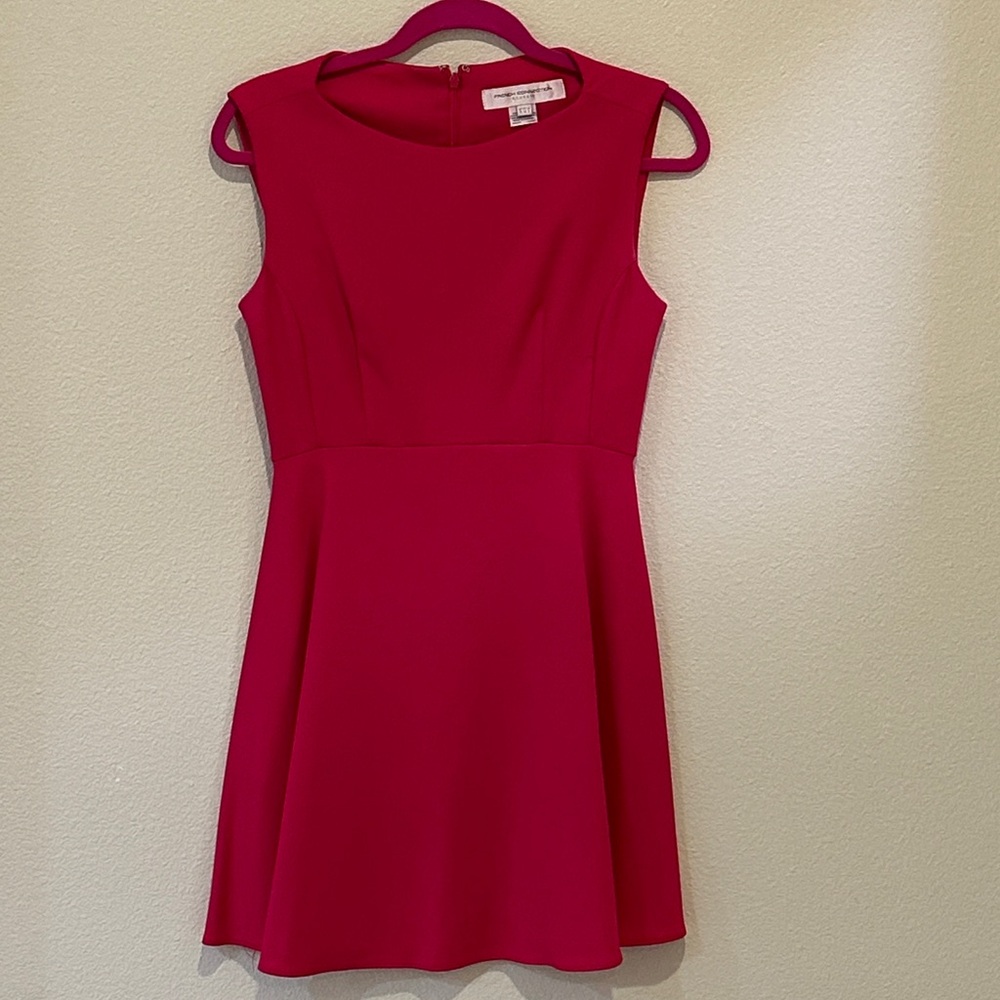 New French Connection Vibrant Pink Lined Dress.
Size 6.